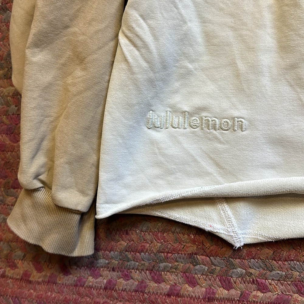 LULULEMON LA OVERSIZED BOXY CREW TAN OMBRE STRETCH SWEATSHIRT - Picture 2 of 4